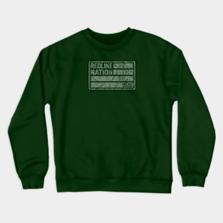 Redline Nation - Staff Car U.S. Army (Worn White on Army Green) Crewneck Sweatshirt